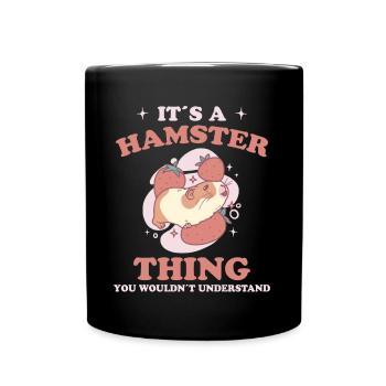 Hamster Saying Funny Strawberry Kids Gift - Full Colour Mug - black - Front