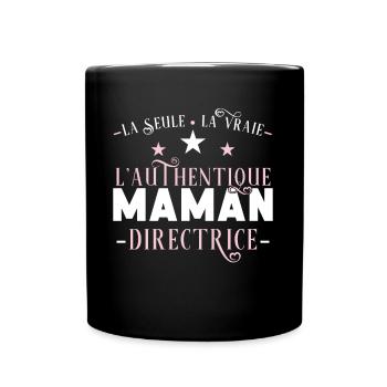 Maman Directrice idée cadeau métier humour Drôle - Mug uni - noir - Devant