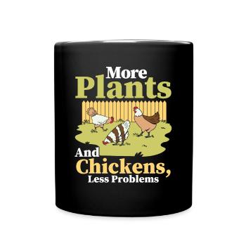Gardening Gardener Chicken Farmer Chicken Feeder - Full Colour Mug - black - Front