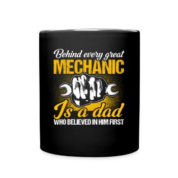 Papa Vater Mechaniker Vater Familie - Tasse einfarbig - Schwarz - Vorne