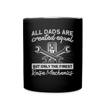 Meilleurs Pères Père Mécanicien Père Famille - Mug uni - noir - Devant