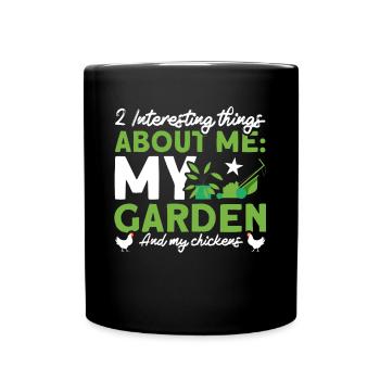 Gardening Gardener Chicken Farmer Chicken Feeder - Full Colour Mug - black - Front