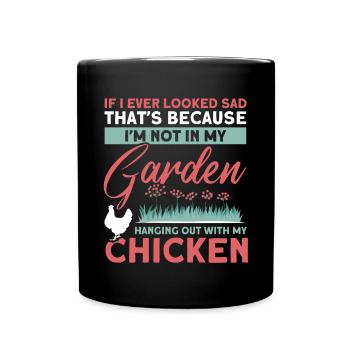 Gardening Gardener Chicken Farmer Chicken Feeder - Full Colour Mug - black - Front