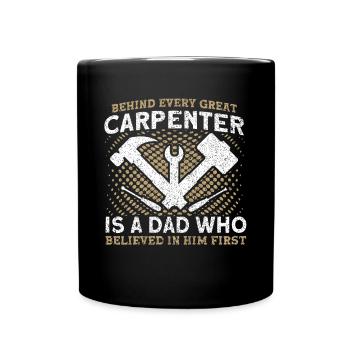 Papa Père Charpentier Père Famille - Mug uni - noir - Devant