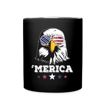 4th of July American Flag USA Sunglasses Merica Ea - Tasse einfarbig - Schwarz - Vorne