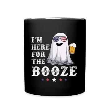 Ghost Booze 4th of July USA American Flag Beer - Tasse einfarbig - Schwarz - Vorne