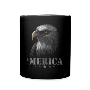 Eagle Patriotic Merica Hommes Femmes 4 juillet USA - Mug uni - noir - Devant
