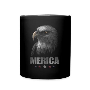 Eagle Merica Hommes Femmes 4 juillet USA Patriotique - Mug uni - noir - Devant