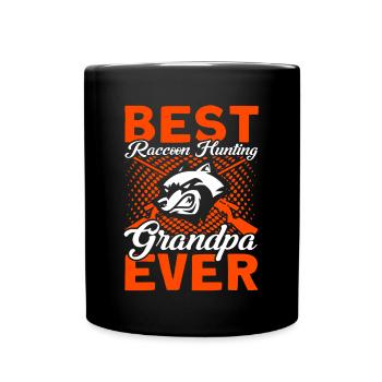 Grandpa Raccoon Hunting Raccoon Hunter Hunting Holiday - Full Colour Mug - black - Front