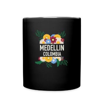 Medellin Colombia Flowers Festival Fleurs colorées - Mug uni - noir - Devant
