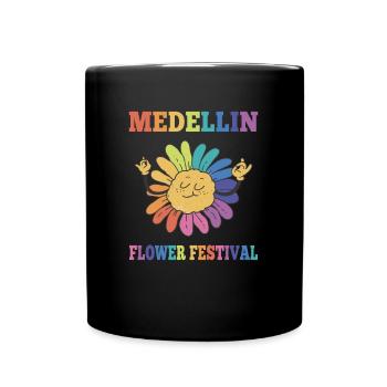 Festival des fleurs de Medellin Tournesol coloré - Mug uni - noir - Devant