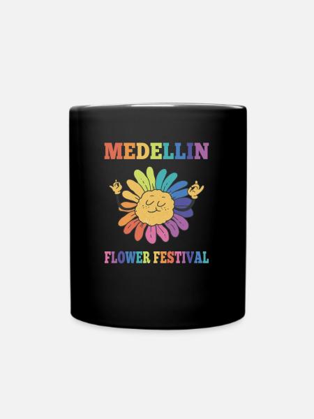 Festival des fleurs de Medellin Tournesol coloré - Mug uni - noir
