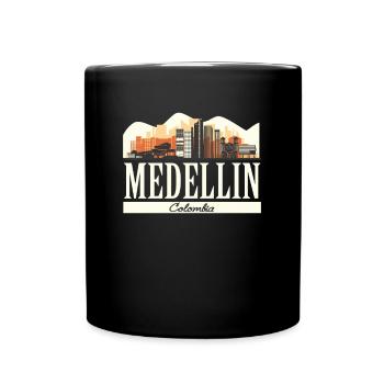 Medellin Colombia Skyline Stadtbild Kolumbien - Tasse einfarbig - Schwarz - Vorne