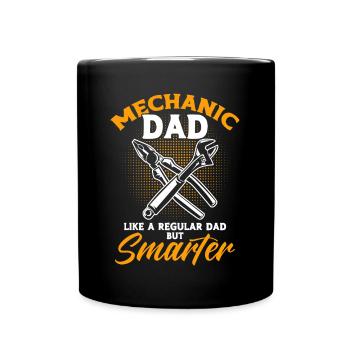 Klug Vater Mechaniker Vater Familie - Tasse einfarbig - Schwarz - Vorne