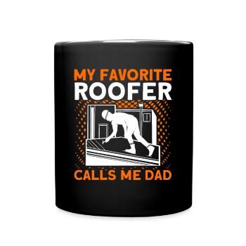 Couvreur préféré Père Couvreur Père - Mug uni - noir - Devant