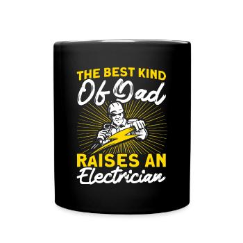 Beste Art Vater Elektriker Vater Familie - Tasse einfarbig - Schwarz - Vorne