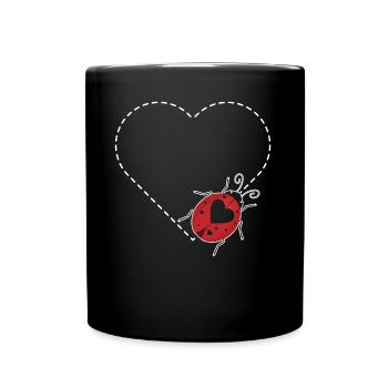 Coccinelle Cœur Insectes Entomologiste - Mug uni - noir - Devant