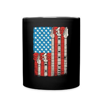Guitares Plektrum USA Musiciens 4 juillet - Mug uni - noir - Devant