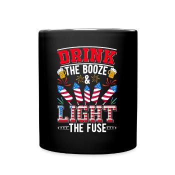 USA Patriotic 4 Juillet Directeur des feux d’artifice - Mug uni - noir - Devant