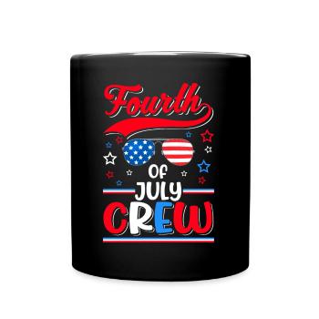 Fourth Of July Crew Men Women Children - Full Colour Mug - black - Front