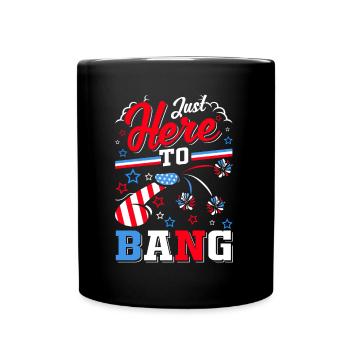 Fireworks Adult Humor USA July 4 - Full Colour Mug - black - Front