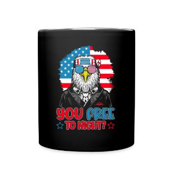 Eagle American Flag Men 4 juillet États-Unis - Mug uni - noir - Devant