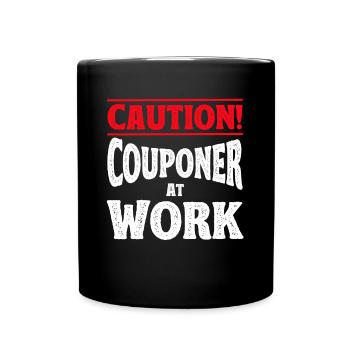 Coupon Shopper Discount Couponer Discount Sale - Full Colour Mug - black - Front