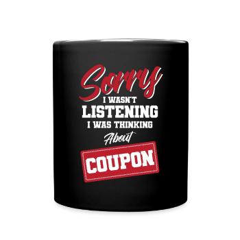 Coupon Shopper Discount Couponer Discount Sale - Full Colour Mug - black - Front