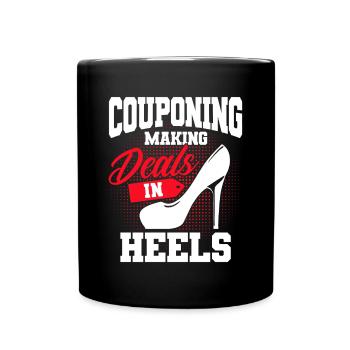 Coupon Shopper Discount Couponer Discount Sale - Full Colour Mug - black - Front