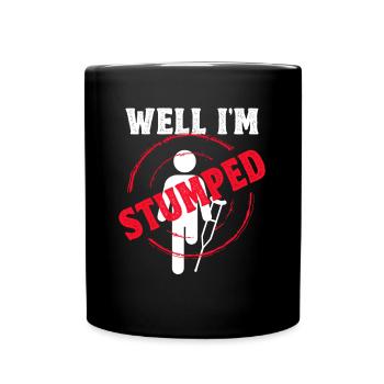 Handicap Amputee Amputation Prosthetic Leg - Full Colour Mug - black - Front
