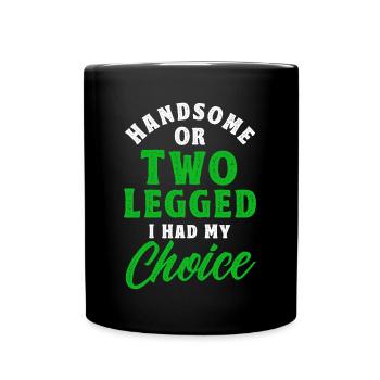 Handicap Amputee Amputation Prosthetic Leg - Full Colour Mug - black - Front