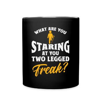 Handicap Amputee Amputation Prosthetic Leg - Full Colour Mug - black - Front