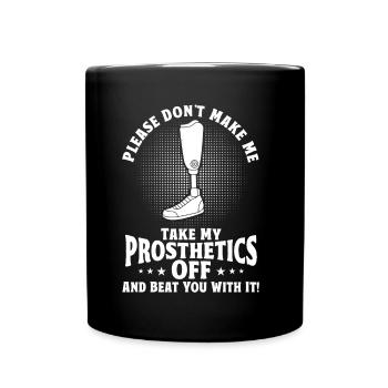 Handicap Amputee Amputation Prosthetic Leg - Full Colour Mug - black - Front