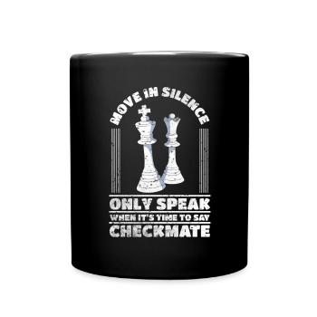 Checkmate Chess Wisdom Royal Figure Jeu de femmes - Mug uni - noir - Devant