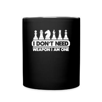 Le grand maître d’échecs n’a pas besoin d’arme - Mug uni - noir - Devant