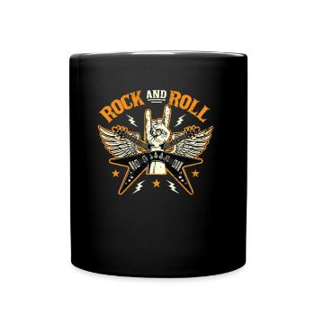 Rock'n'Roll - Tasse einfarbig - Schwarz - Vorne