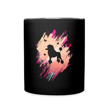 Süße Pudel Mama Hund Pudel Mama - Tasse einfarbig - Schwarz - Vorne