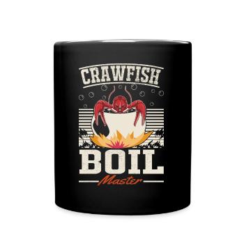 Krebse kochen Meister Flusskrebsfresser - Tasse einfarbig - Schwarz - Vorne