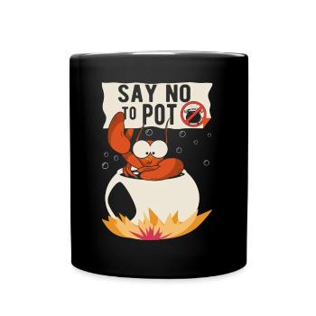Les crabes cuisinent le jeu de mots Drôle d’écrevisses - Mug uni - noir - Devant