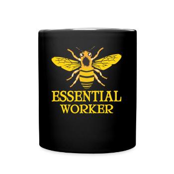Unentbehrliche Arbeitskraft Natur Imkerei - Tasse einfarbig - Schwarz - Vorne
