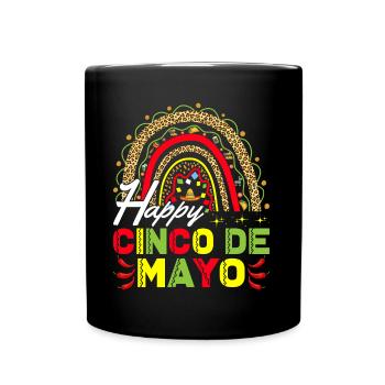 Fiesta Cheerful Cinco De Mayo Party - Full Colour Mug - black - Front