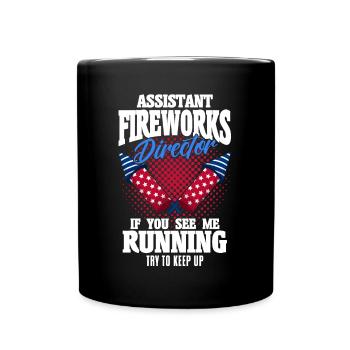 Drôle de feu d’artifice pyrotechnicien disant - Mug uni - noir - Devant