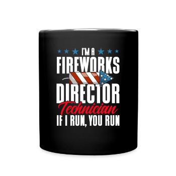Drôle de feu d’artifice pyrotechnicien disant - Mug uni - noir - Devant