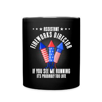 Drôle de feu d’artifice pyrotechnicien disant - Mug uni - noir - Devant