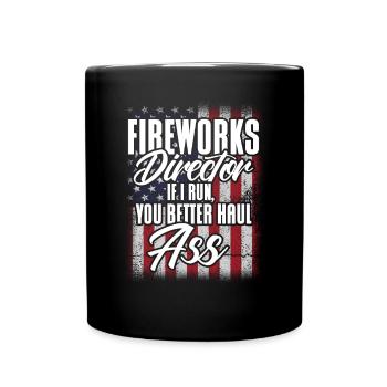 Drôle de feu d’artifice pyrotechnicien disant - Mug uni - noir - Devant