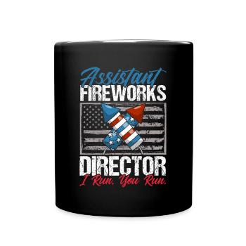 Drôle de feu d’artifice pyrotechnicien disant - Mug uni - noir - Devant