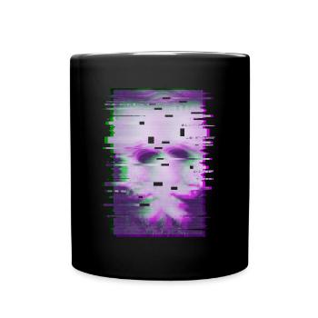 Aesthetic Girl Glitch Vaporwave Pastel Goth - Full Colour Mug - black - Front