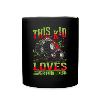 Monster Trucks Filles Garçons Monster Truck - Mug uni - noir - Devant