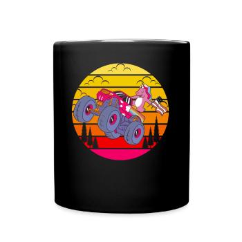 Licorne patriotique Monster Truck America - Mug uni - noir - Devant