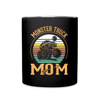 Monstertruck Mom Boys Girl Birthday - Full Colour Mug - black - Front